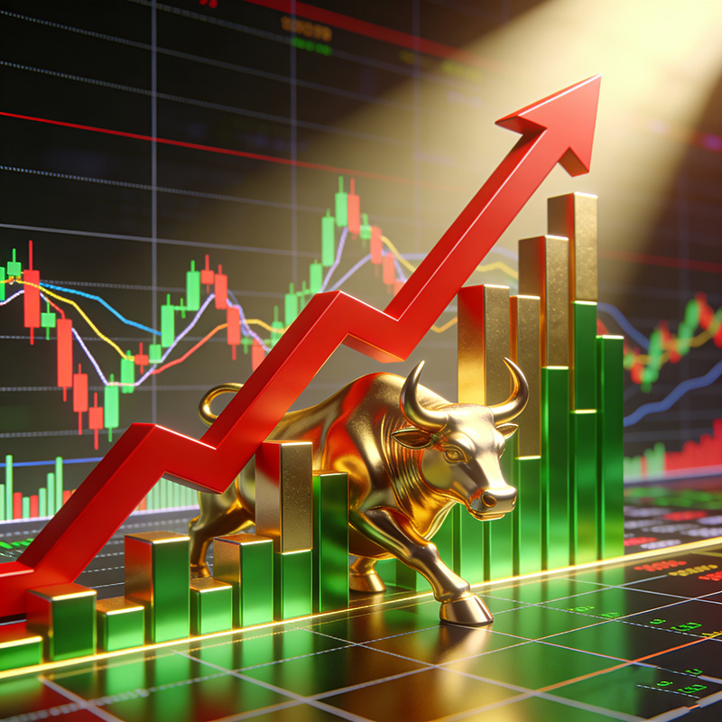 Stock market trading analysis on screens